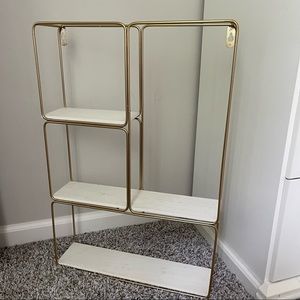 White and Gold Wire shelf